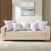 Firm Fluffy Throw Pillows with 100% Cotton Cover