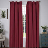 "Bold" Custom Heavyweight Linen Drape Pleated - Burgundy - Miulee
