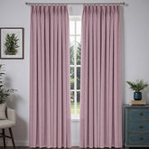 "Bold" Custom Heavyweight Linen Drape Pleated - Pinkish Purple - Miulee