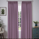 "Bold" Custom Heavyweight Linen Drape Pleated - Purple - Miulee