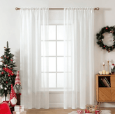 MIULEE 2 Panels Solid Color Sheer Window Curtains Elegant Window Voile Panels/Drapes/Treatment for Bedroom Living Room (54 X 84 Inches Ivory) - Miulee