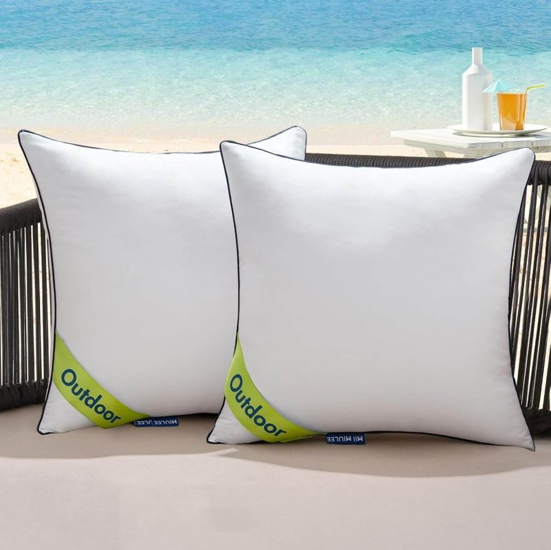 MIULEE 20x20 Outdoor Throw Pillow Inserts,Pack of Water
