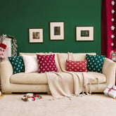 MIULEE Christmas Decorative Rhombic Jacquard Pillowcase Soft Square Pillow Covers (Pack of 2) - Miulee