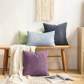 MIULEE Decorative Burlap Linen Modern Farmhouse Rustic Woven Textured Pillow Covers (Pack of 2) - Miulee