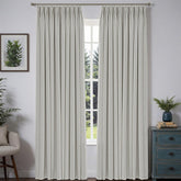 "Serene" Custom Heavyweight Linen Drape Pleated - Grayish White - Miulee
