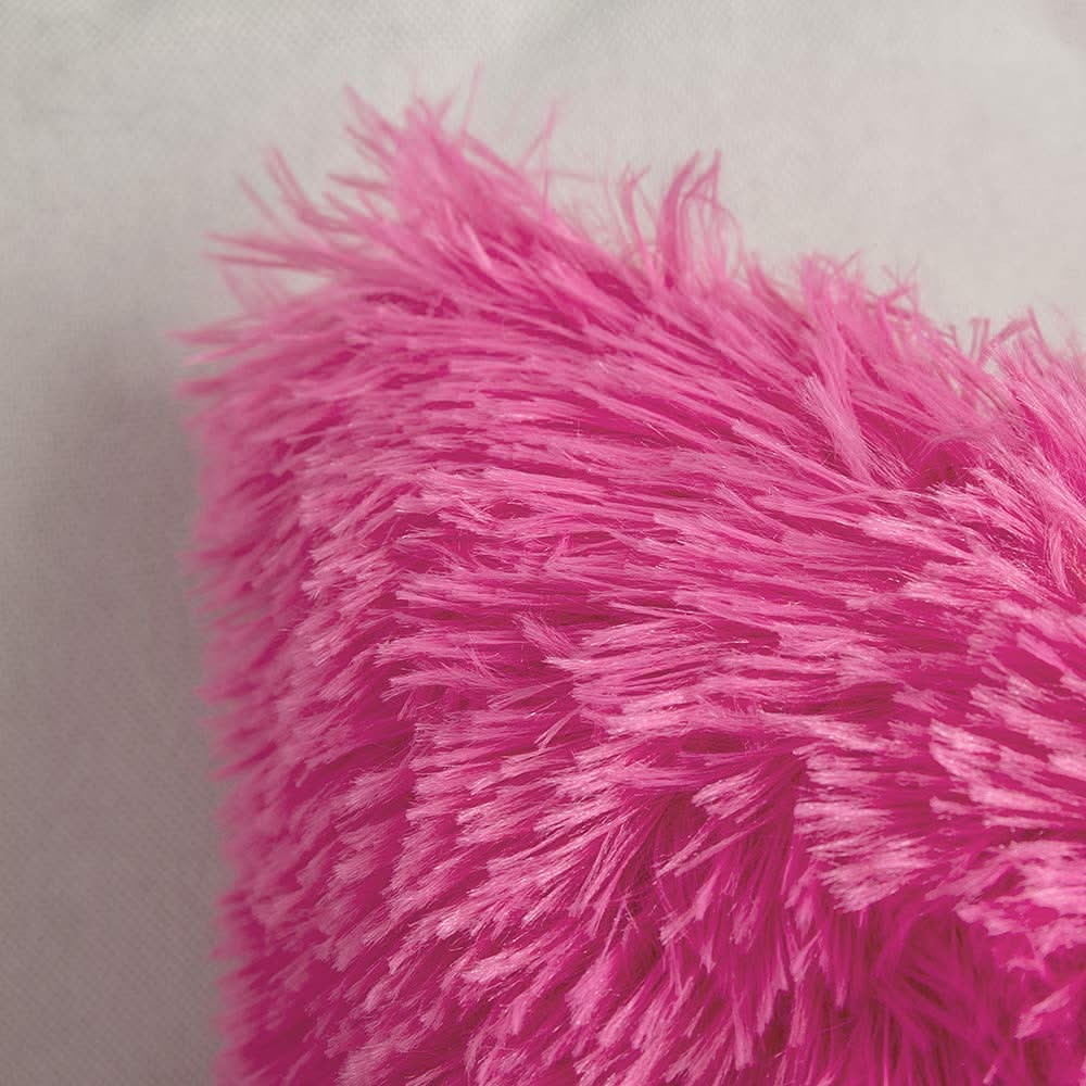 Pink discount fur pillow