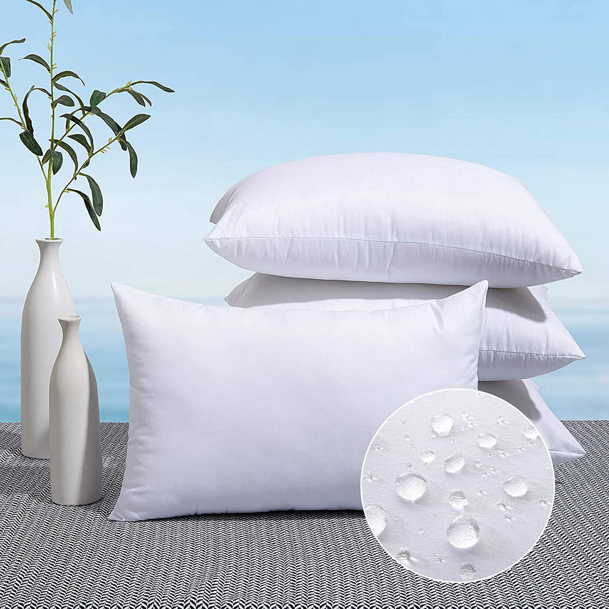 MIULEE 16 x 16 Pillow Inserts (Set of 4) - Decorative Throw Pillows Insert