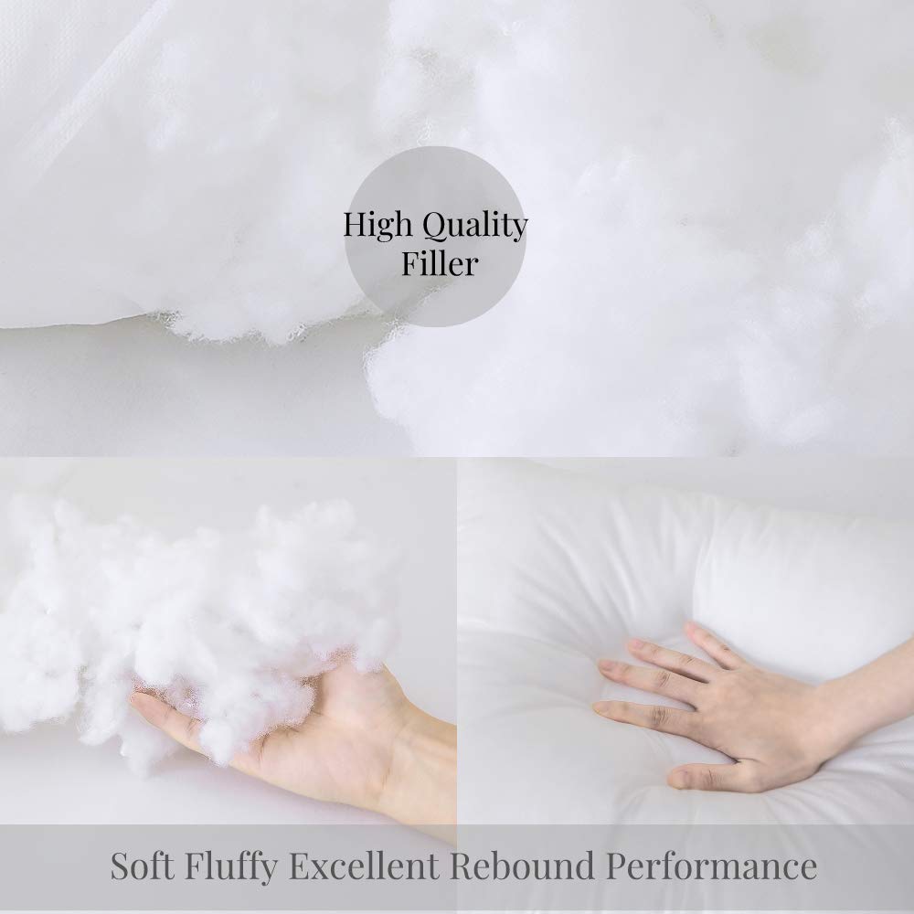 MIULEE Premium Striped Hypoallergenic Throw Pillow Inserts Decorative