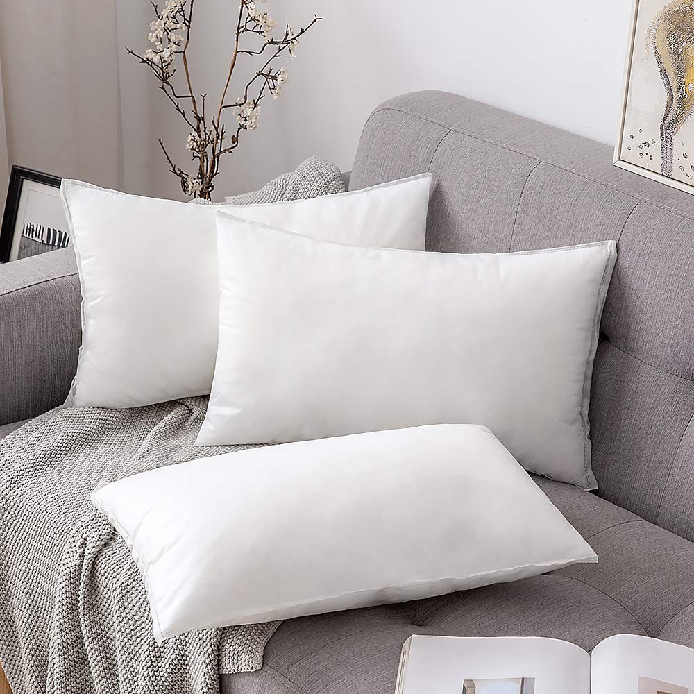 MIULEE Premium Striped Hypoallergenic Throw Pillow Inserts Decorative