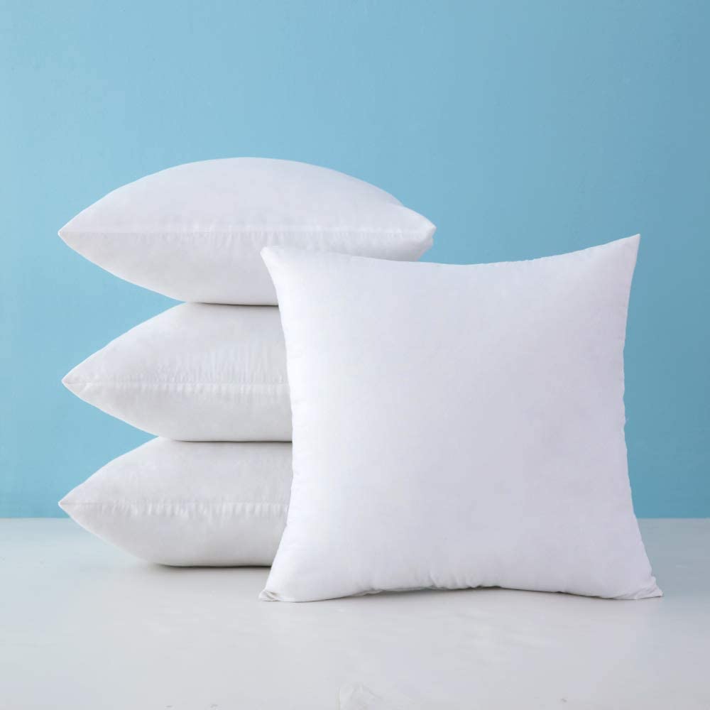 MIULEE 18 x 18 Pillow Inserts (Set of 4) - Decorative Throw Pillows Insert  Square Premium Pillow Stuffers Form for Couch Sofa Bed Cushion