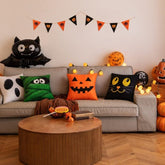 MIULEE Halloween Decor Pillow Covers Fall Decorative Pillows Farmhouse Throw Pillow Cases Velvet Pillowcases Pumpkin Spider Cat Ghost for Sofa 4 Pack - Miulee
