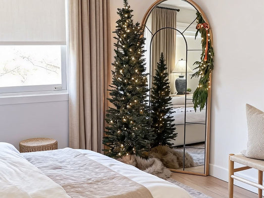 Cozy Christmas with Beige Curtains