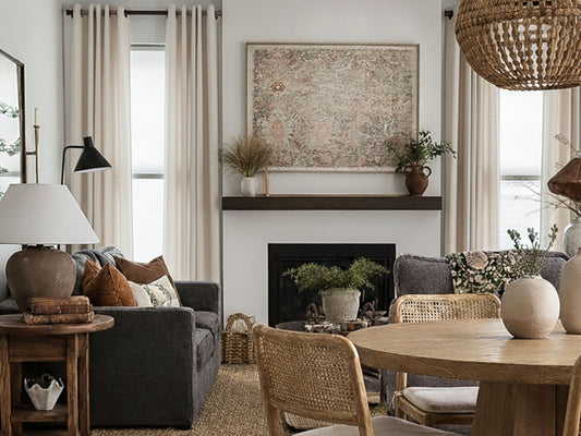 Linen Curtains in a Light-Filled Living Room