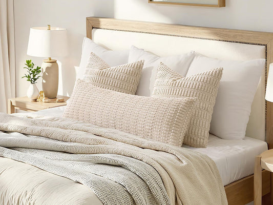 Long pillowcase on the bed
