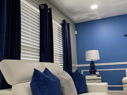 Fall Curtains: Navy Blue Velvet Curtains