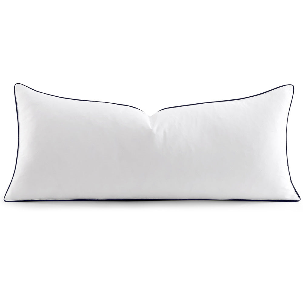 MIULEE Goose Feather Down Pillow Insert White 14x36 Inch