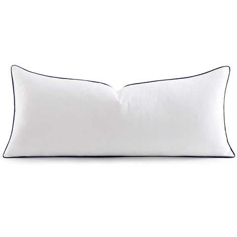 MIULEE Goose Feather Down Pillow Insert White 14x36 Inch