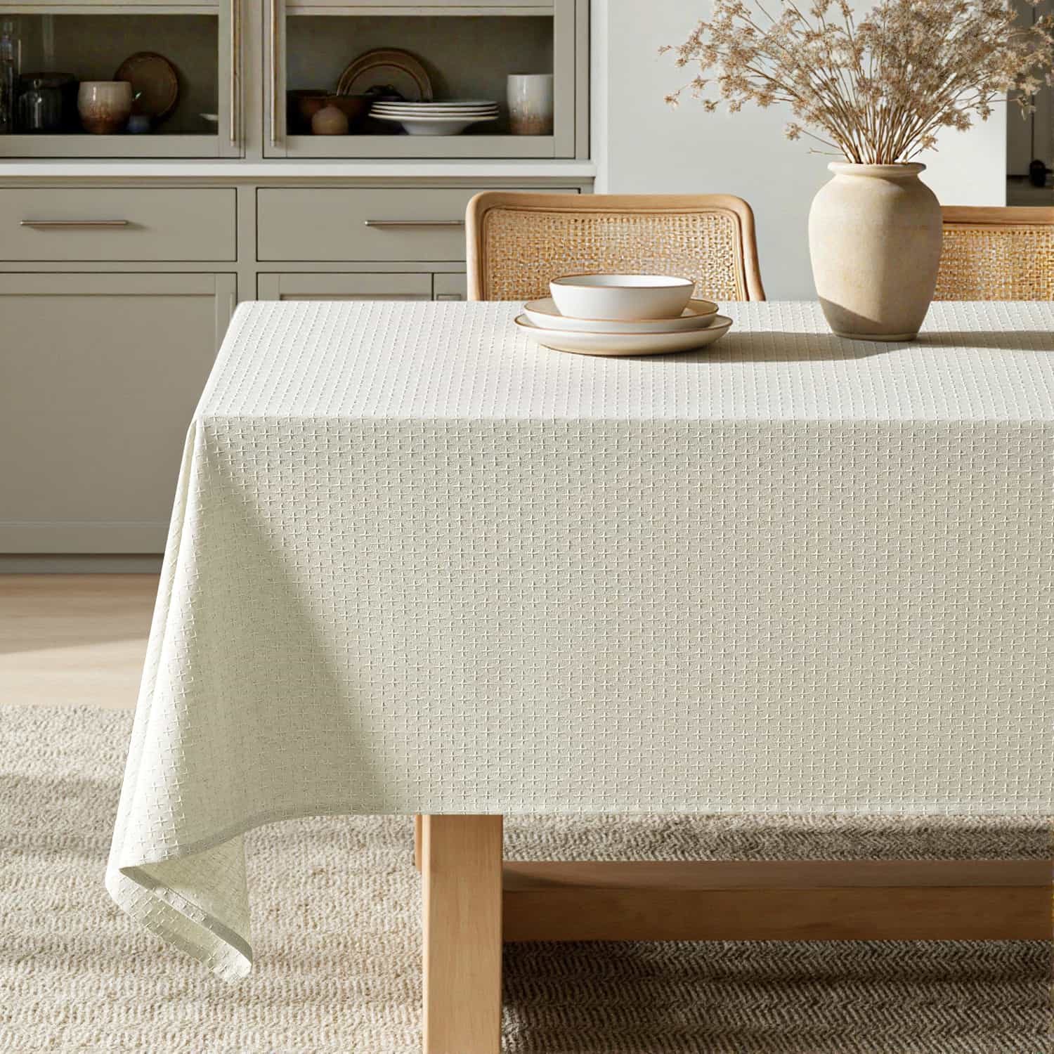 Linen Table Cloth Rectangle Waterproof Tablecloth