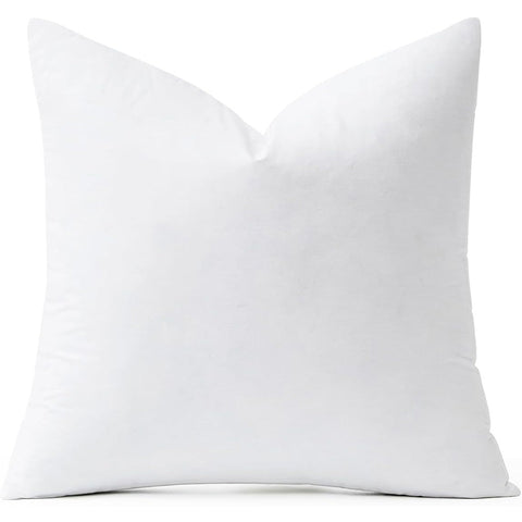 MIULEE 30 x 30 Goose Feather Down Euro Pillow with 100% Cotton Cover, Set of 1 Soft Fluffy Decorative Pillow Insert for Sofa Bed Couch Living Room White