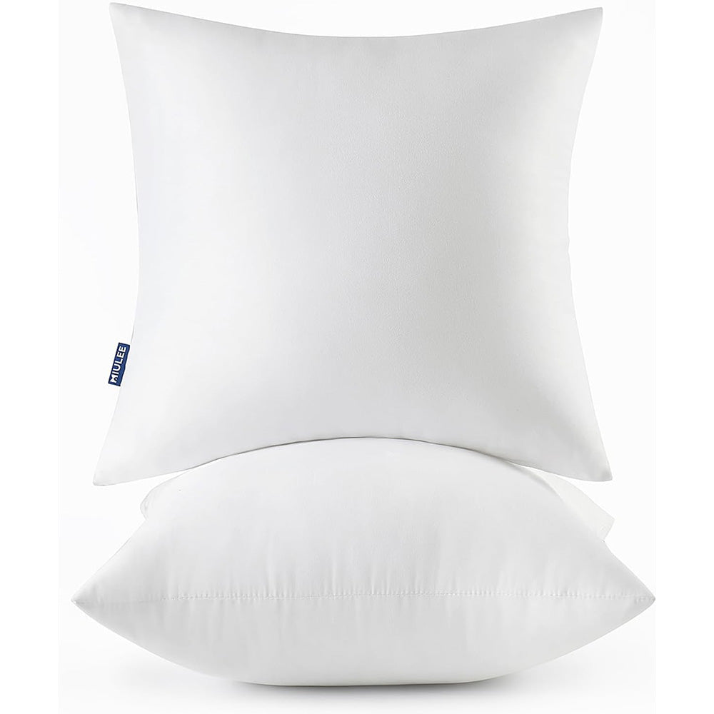 MIULEE Throw Pillows Inserts, Pack of 2 14x22 Inch 100% Virgin Fiber Filling Bed Couch Pillows