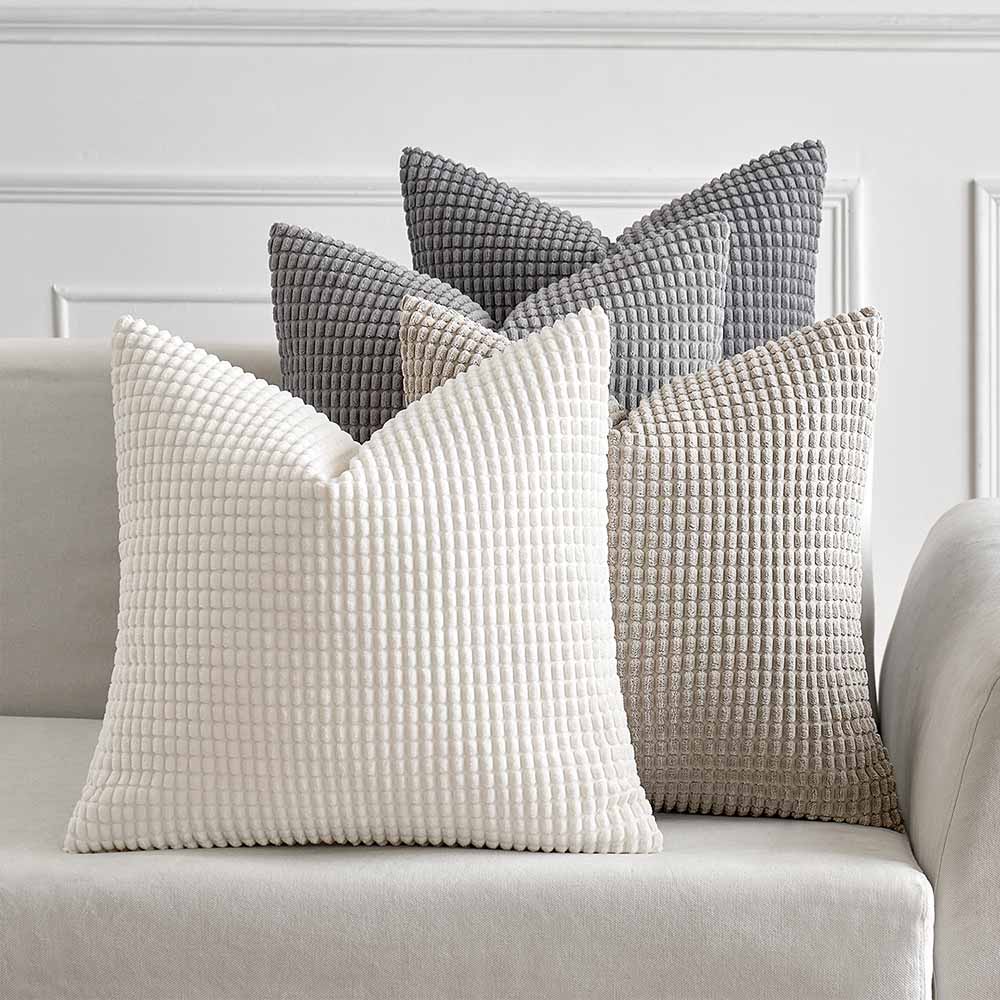 Boho Farmhouse Home Decor Couch Mordern Throw Pillows Covers Modern Grey 22x22-inch