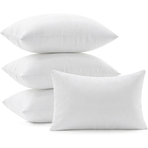 MIULEE Pillows Inserts, Pack of 4 12x20 Inch 100% Virgin Microfiber Filling Throw Pillows for Bed Couch Sofa