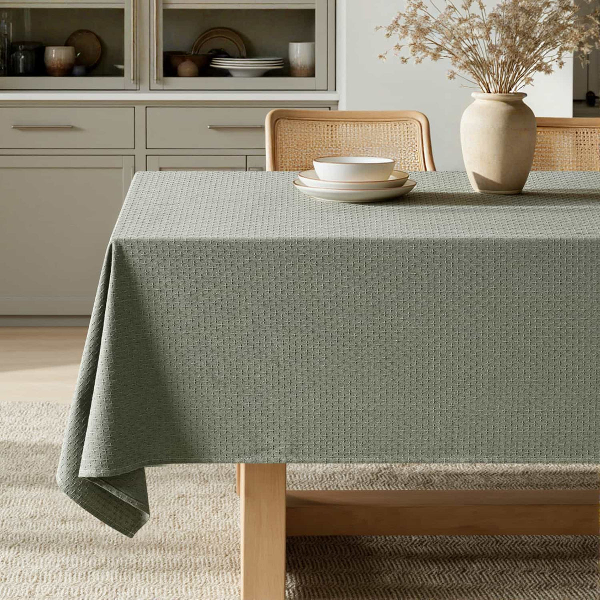 Linen Table Cloth Rectangle Waterproof Tablecloth