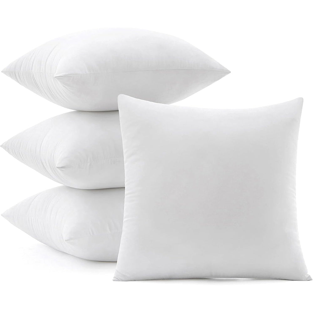 MIULEE Pillows Inserts, Pack of 4 20x20 Inch 100% Virgin Microfiber Filling Throw Pillows for Bed Couch Sofa