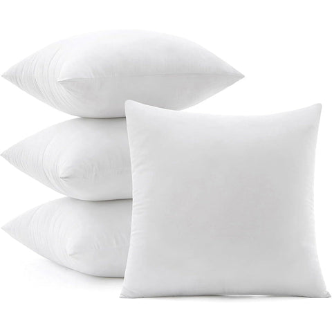 MIULEE Pillows Inserts, Pack of 4 20x20 Inch 100% Virgin Microfiber Filling Throw Pillows for Bed Couch Sofa