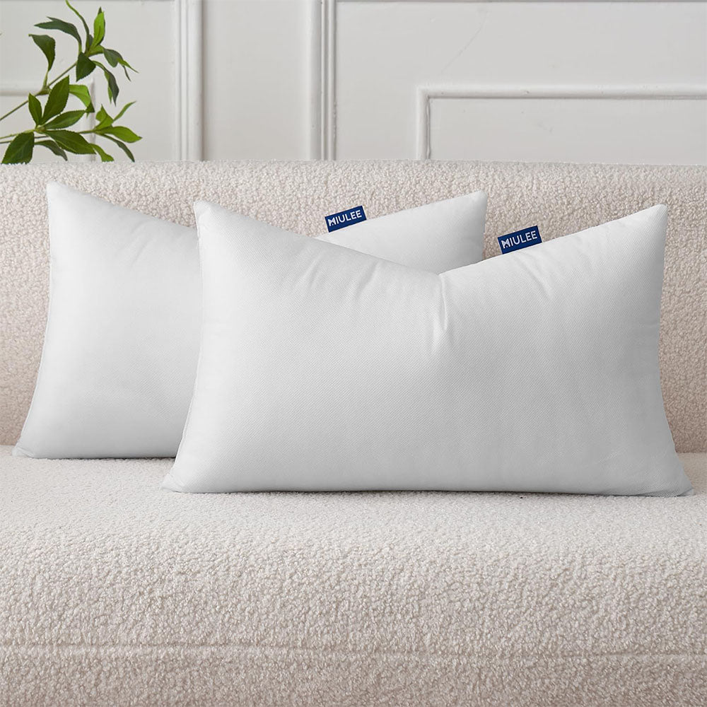 MIULEE Standard Size Set of 2 Throw Pillow Inserts, Nowoven Decorative Pillow Inserts for Living Room