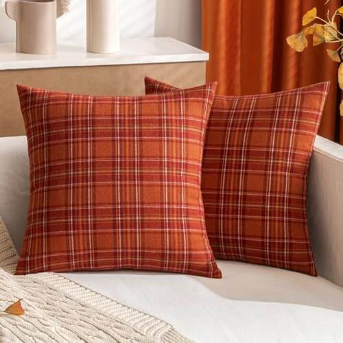 MIULEE Fall Throw Pillow Covers 20x20 Set of 2 Autumn Decorations Cream White Pumpkin Accent Pillowcase for Sofa Couch Porch Bed Living Room Soft Plush Faux Fur Halloween Farmhouse Home Decor