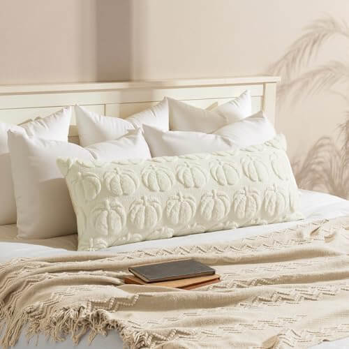 MIULEE Fall Throw Pillow Covers 16x16 Set of 2 Autumn Decorations Orange Pumpkin Accent Pillowcase for Sofa Couch Porch Bed Living Room Soft Plush Faux Fur Halloween Farmhouse Home Decor