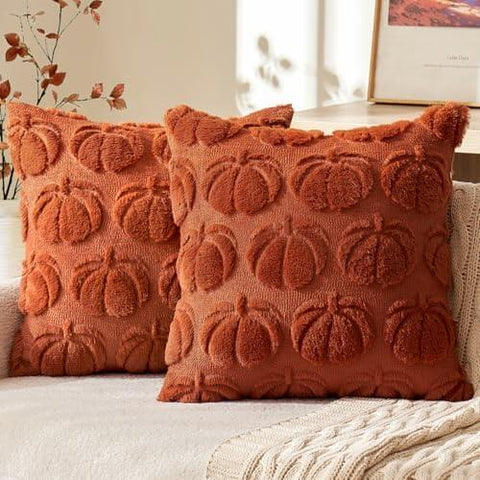 MIULEE Decorative Linen Check Throw Pillow Covers Neutral Farmhouse Vintage Pillow Covers 18x18 Inch Set of 2 Boho Modern Home Decor for Sofa Couch Bedroom Cushion Chair Blue