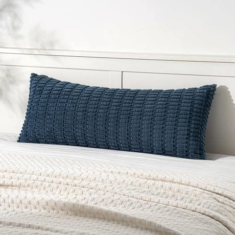 MIULEE Pack of 1 Cream White Long Body Lumbar Decorative Throw Pillow Cover 14x36 Inch for Bed Couch Sofa Living Room Soft Boho Pillow Cover Modern Farmhouse Home Decor