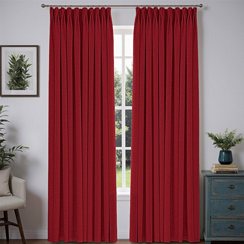 Bold Custom Heavyweight Linen Drape Pleated - 36 Colors