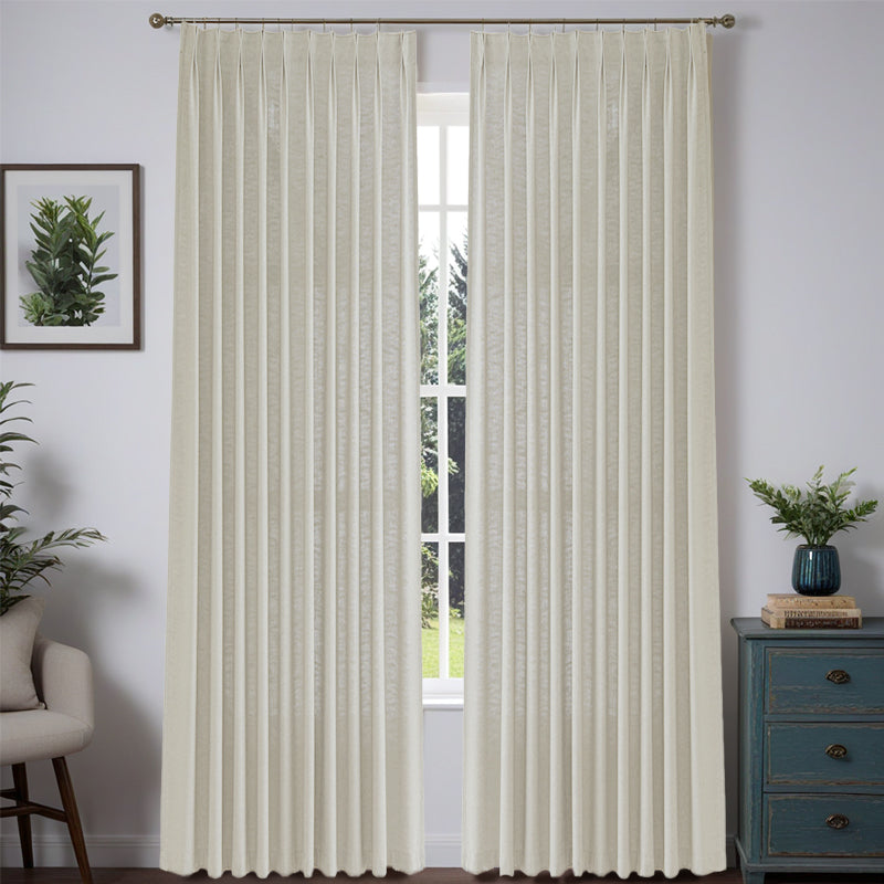 Serene Custom Heavyweight Linen Drape Pleated