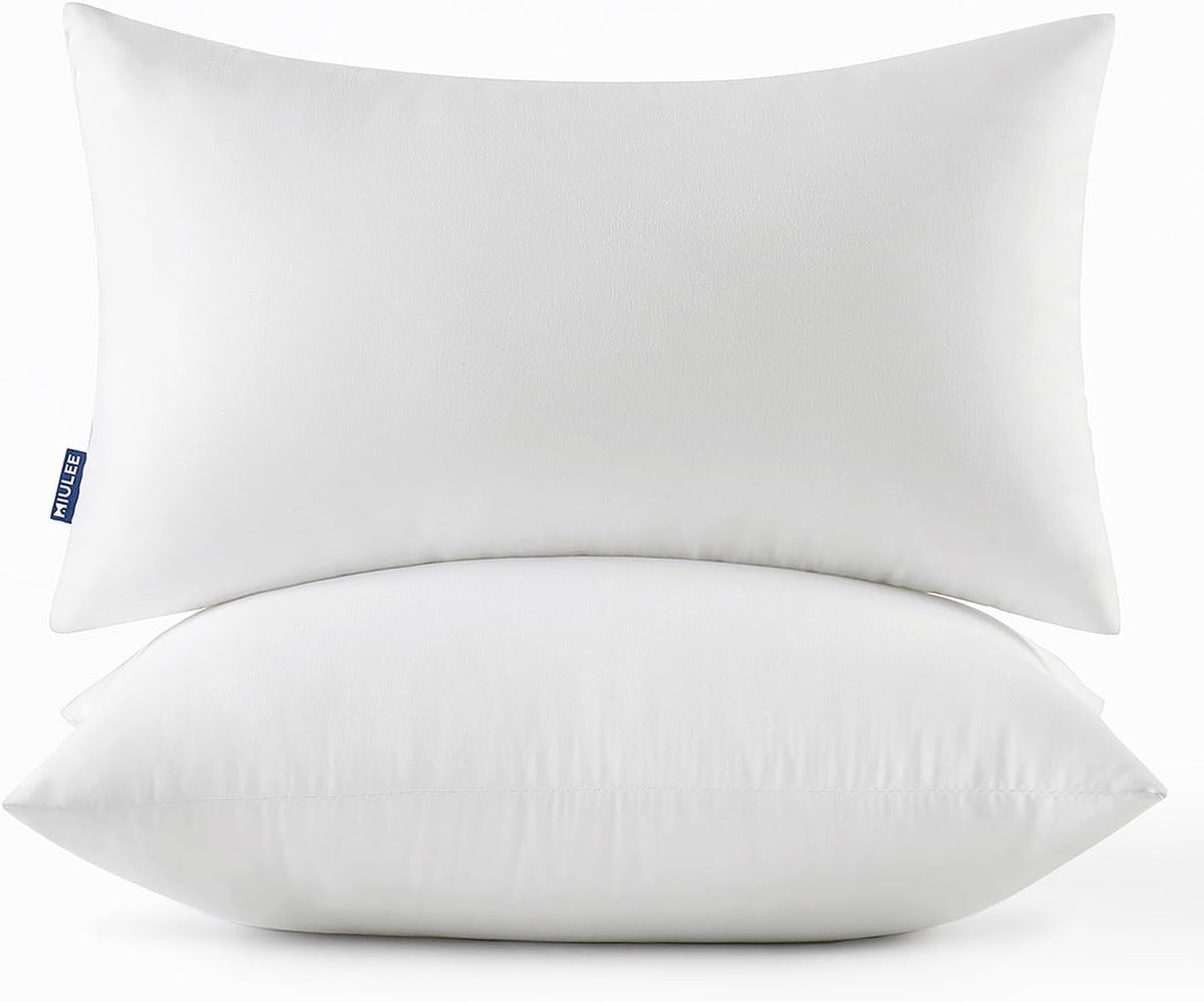 MIULEE Standard Size Pillow Inserts Pack of 2, Decorative Throw Pillow Inserts for Couch
