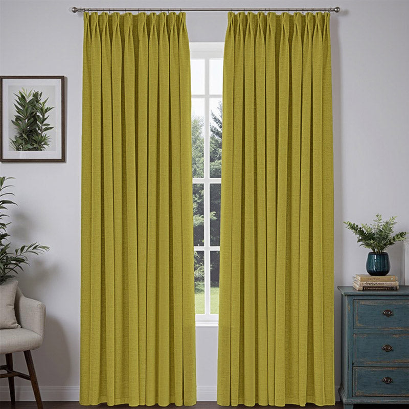 Bold Custom Heavyweight Linen Drape Pleated - 36 Colors