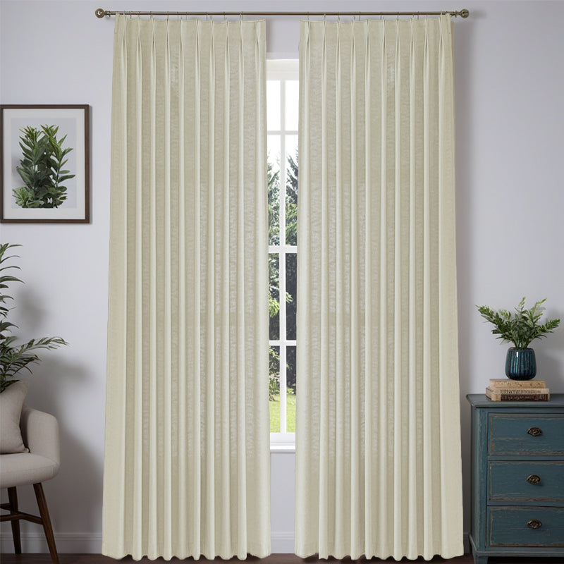 Serene Custom Heavyweight Linen Drape Pleated