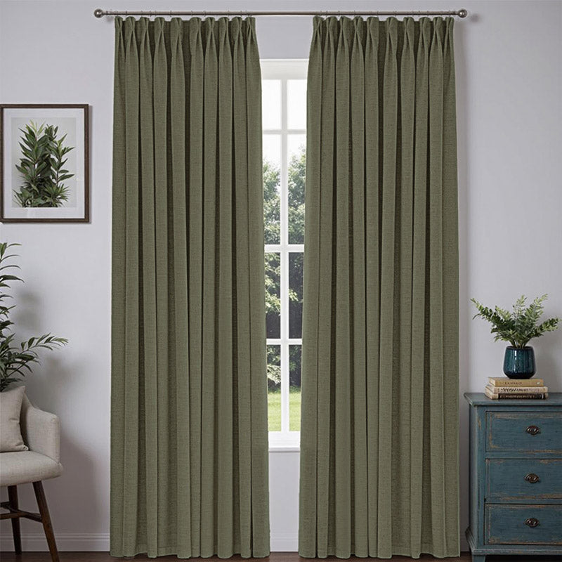 Bold Custom Heavyweight Linen Drape Pleated - 36 Colors