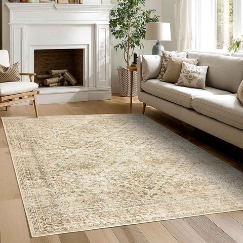 Vintage Washable Low Pile Area Rugs_5x7