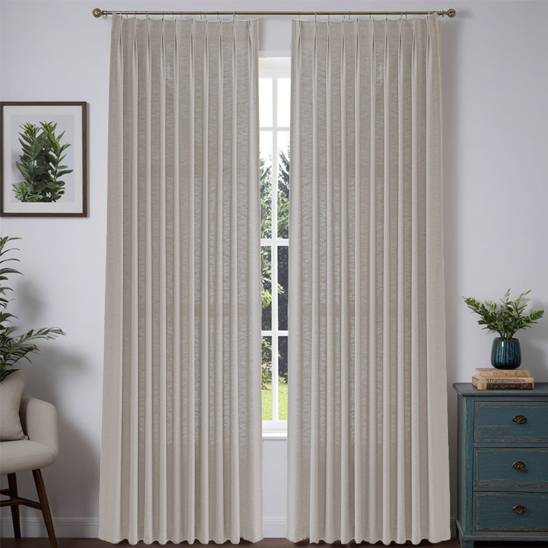 Serene Custom Heavyweight Linen Drape Pleated