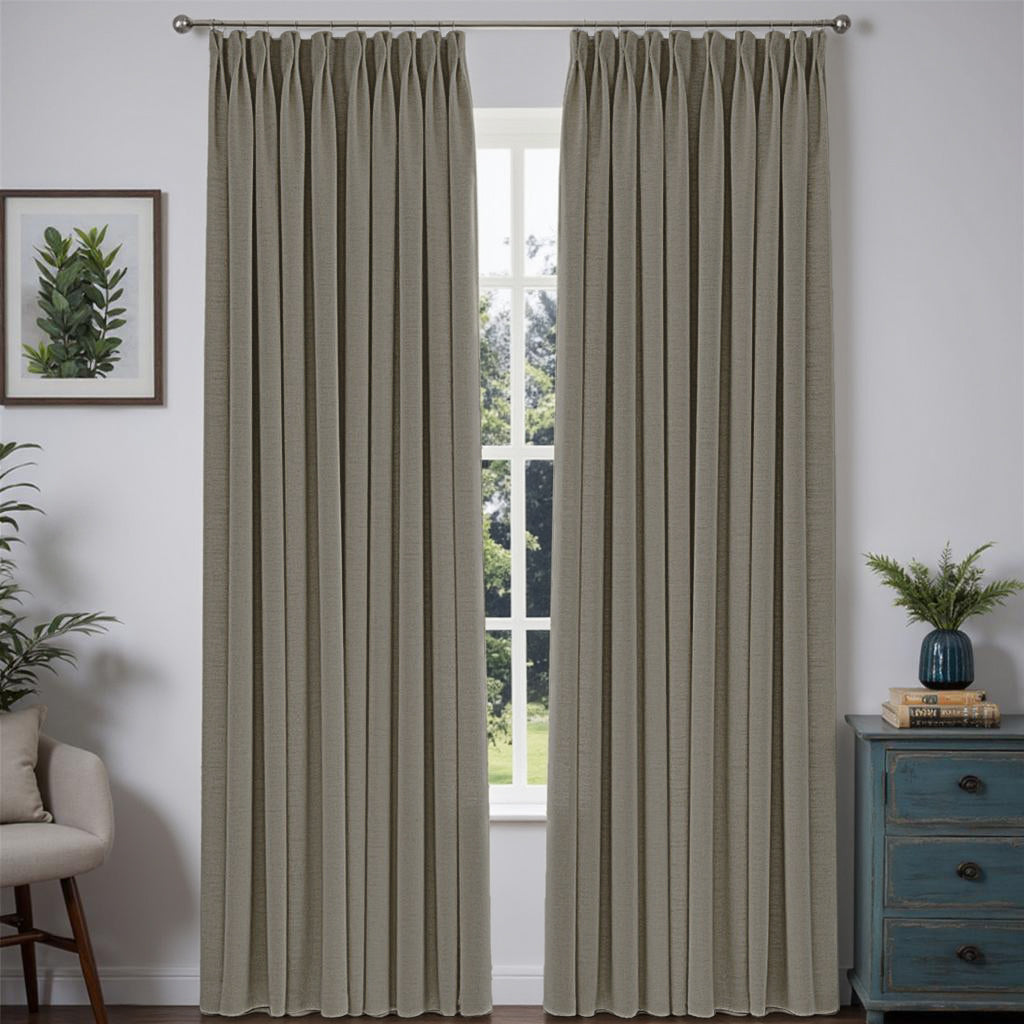 Serene Custom Heavyweight Linen Drape Pleated