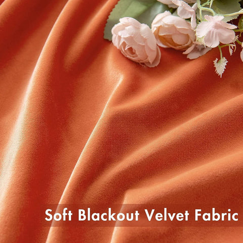 MIULEE Blackout Velvet Curtains Solid Soft Grommet Thermal Room Darkening Curtains Drapes 2 Panels.