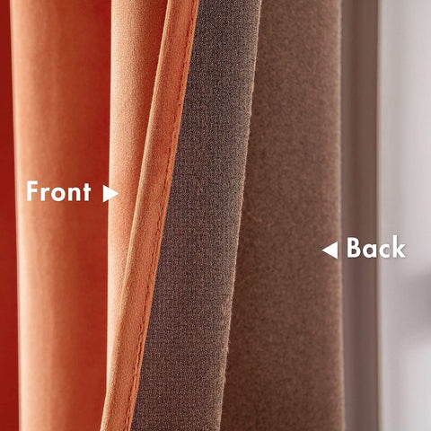 MIULEE Blackout Velvet Curtains Solid Soft Grommet Thermal Room Darkening Curtains Drapes 2 Panels.