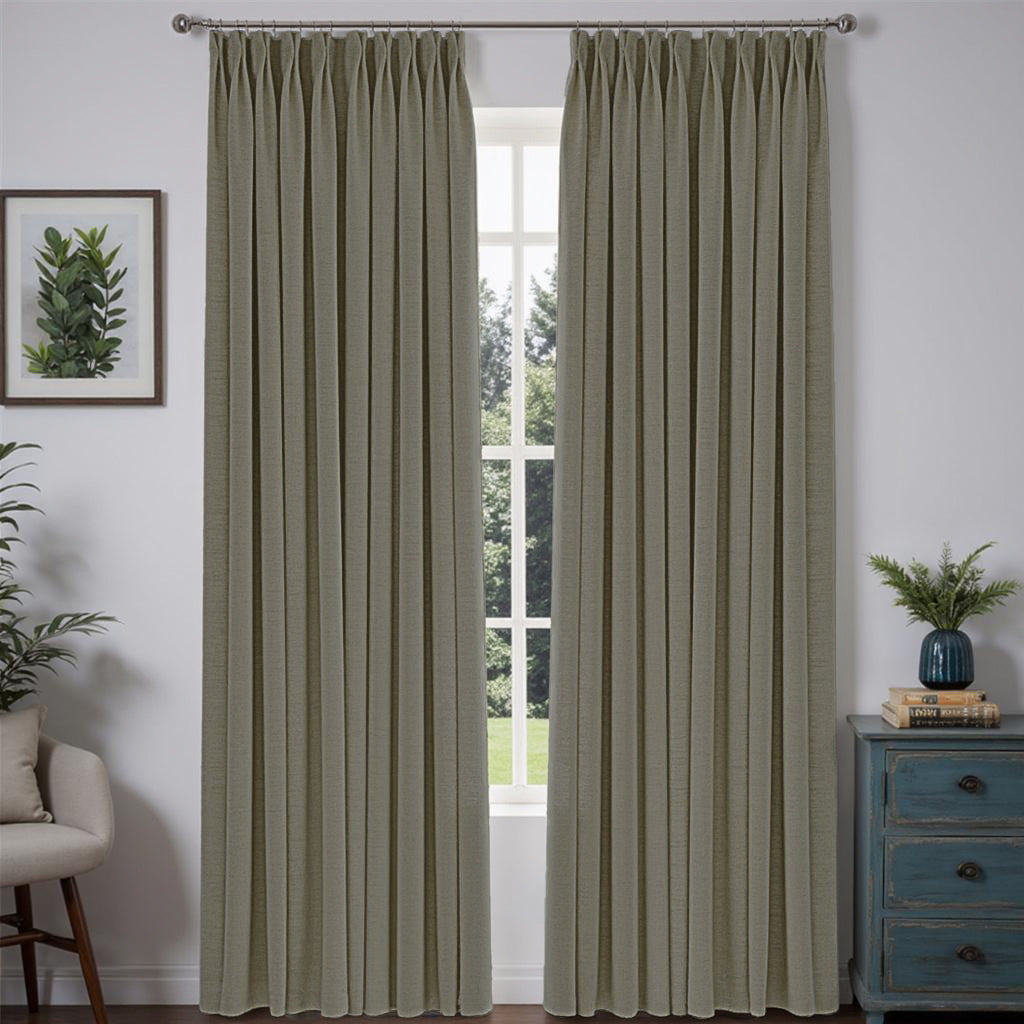 Serene Custom Heavyweight Linen Drape Pleated