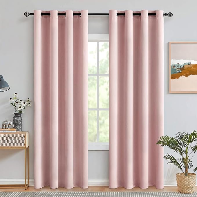 MIULEE Room Darkening Thermal Insulated Blackout Curtains (2 Panels)