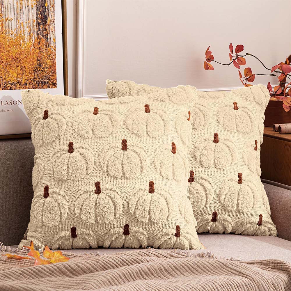 MIULEE Decorative Fall Pumpkin Farmhouse Pillow Covers