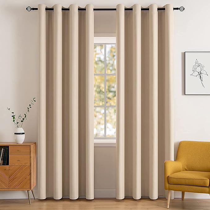 Free Shipping - MIULEE Room Darkening Thermal Insulated Blackout Curtains (2 Panels)