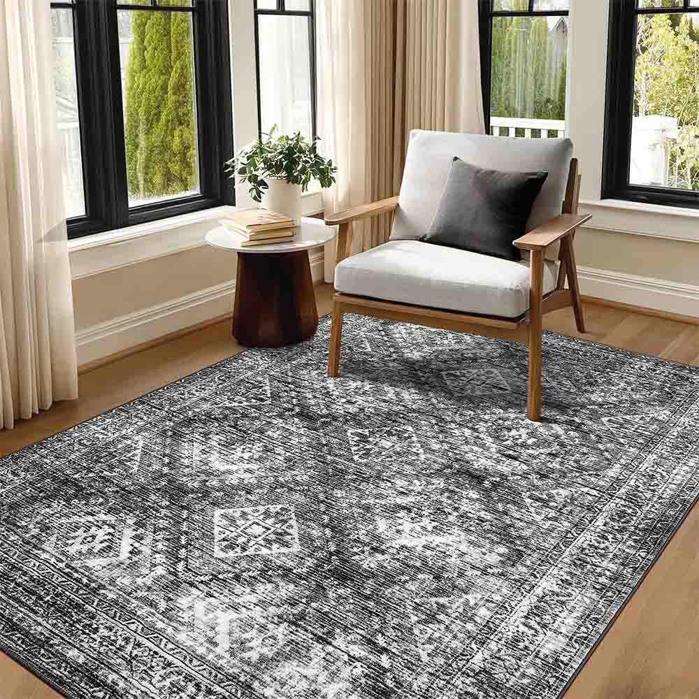 Vintage Washable Low Pile Area Rugs_6_x_9